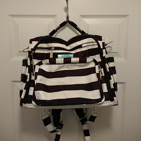 jujube striped diaper bag